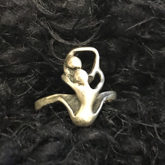 Ballet Dancing 925 Stamped Sterling Silver Ring Sz 10 1/2 - Picture 4 of 16